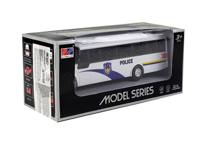 Policejní autobus s osvětlením a zvuky bílý 21 cm