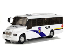 Policejní autobus s osvětlením a zvuky bílý 21 cm