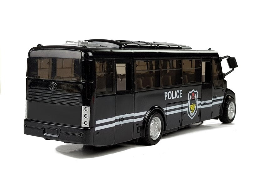 Policejní autobus se zvukem sirény – černý 21 cm | hračka