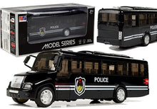 Policejní autobus se zvukem sirény – černý 21 cm | hračka