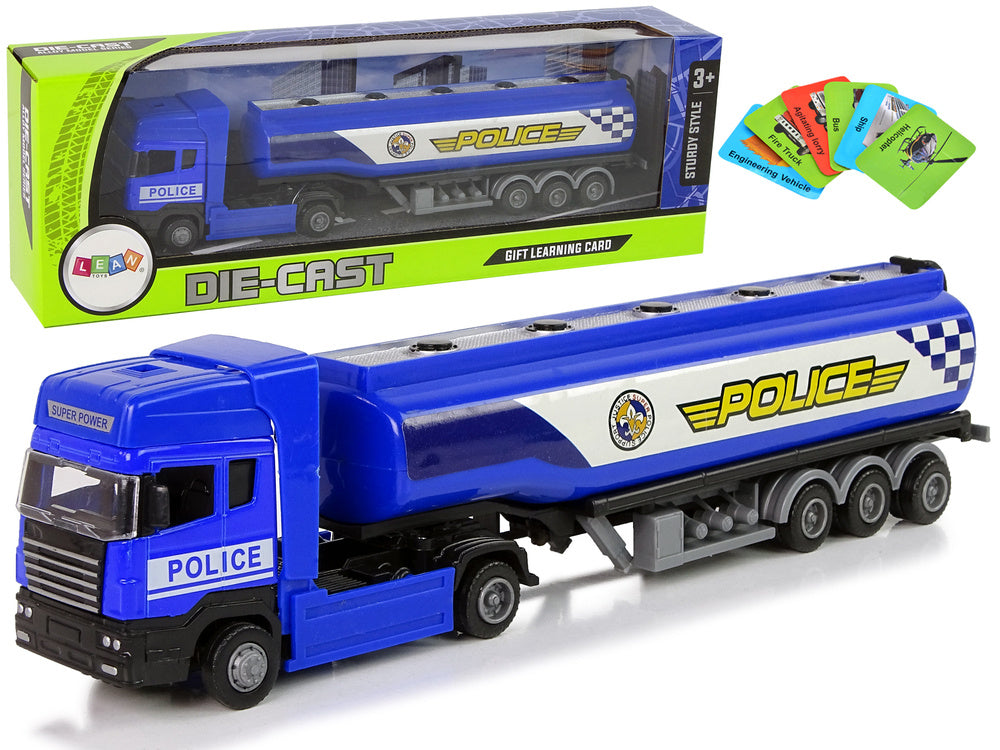 Policejní cisternové auto – s otočnou cisternou 30 cm | modré