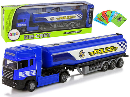 Policejní cisternové auto – s otočnou cisternou 30 cm | modré