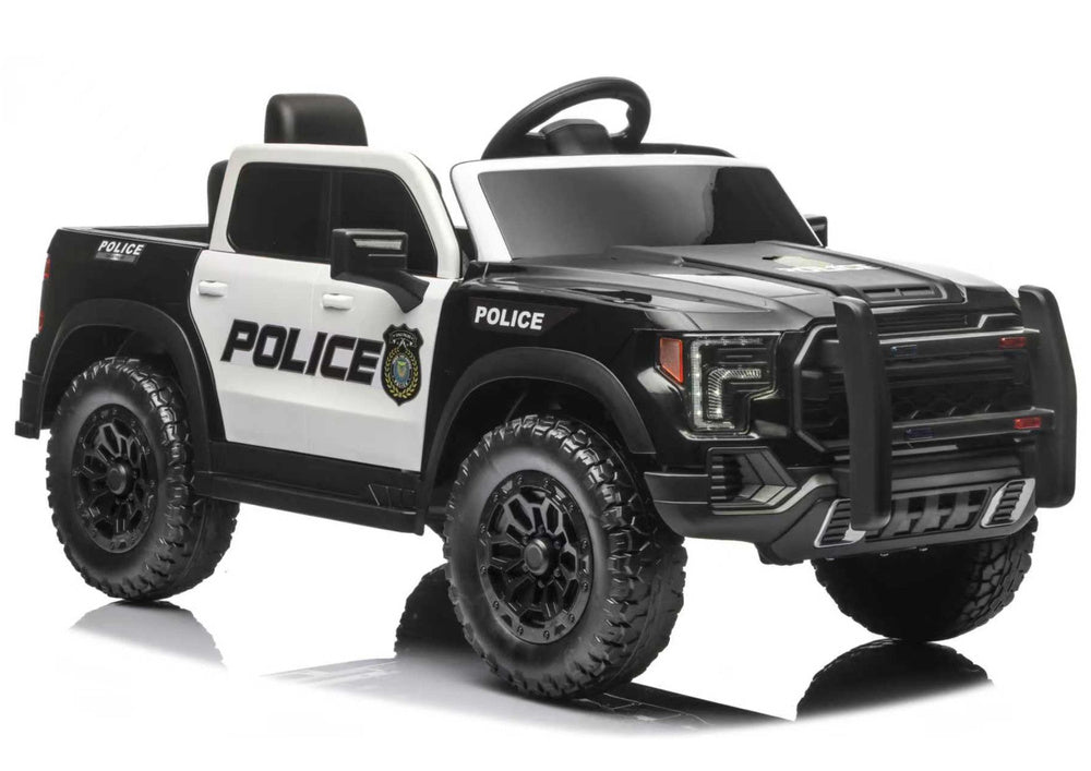 Policejní elektrické auto 4x4 P5 12V pro děti – černé