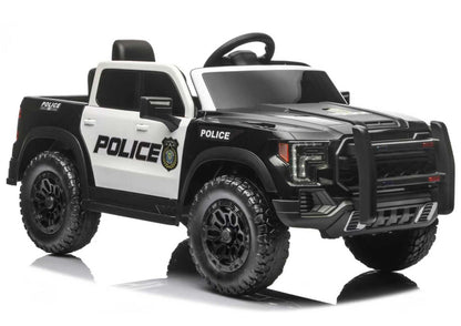 Policejní elektrické auto 4x4 P5 12V pro děti – černé