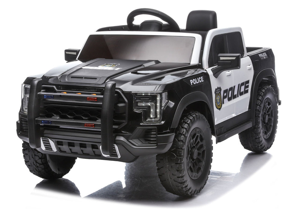 Policejní elektrické auto 4x4 P5 12V pro děti – černé