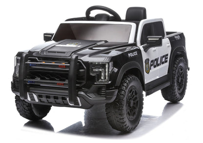 Policejní elektrické auto 4x4 P5 12V pro děti – černé