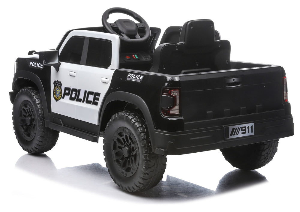 Policejní elektrické auto 4x4 P5 12V pro děti – černé