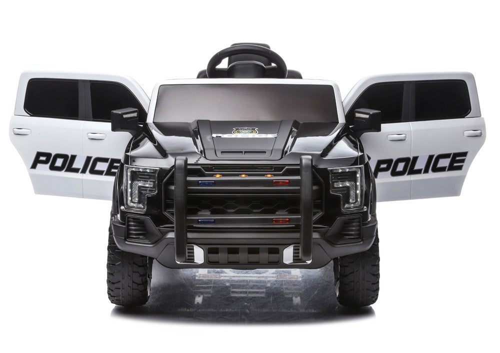 Policejní elektrické auto 4x4 P5 12V pro děti – černé