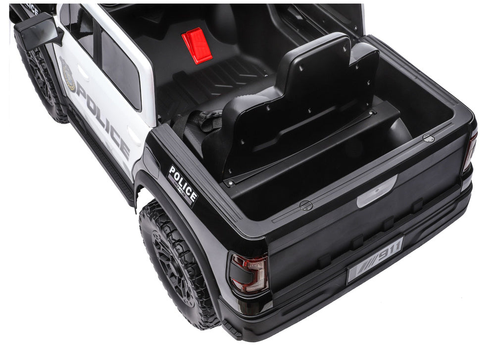 Policejní elektrické auto 4x4 P5 12V pro děti – černé