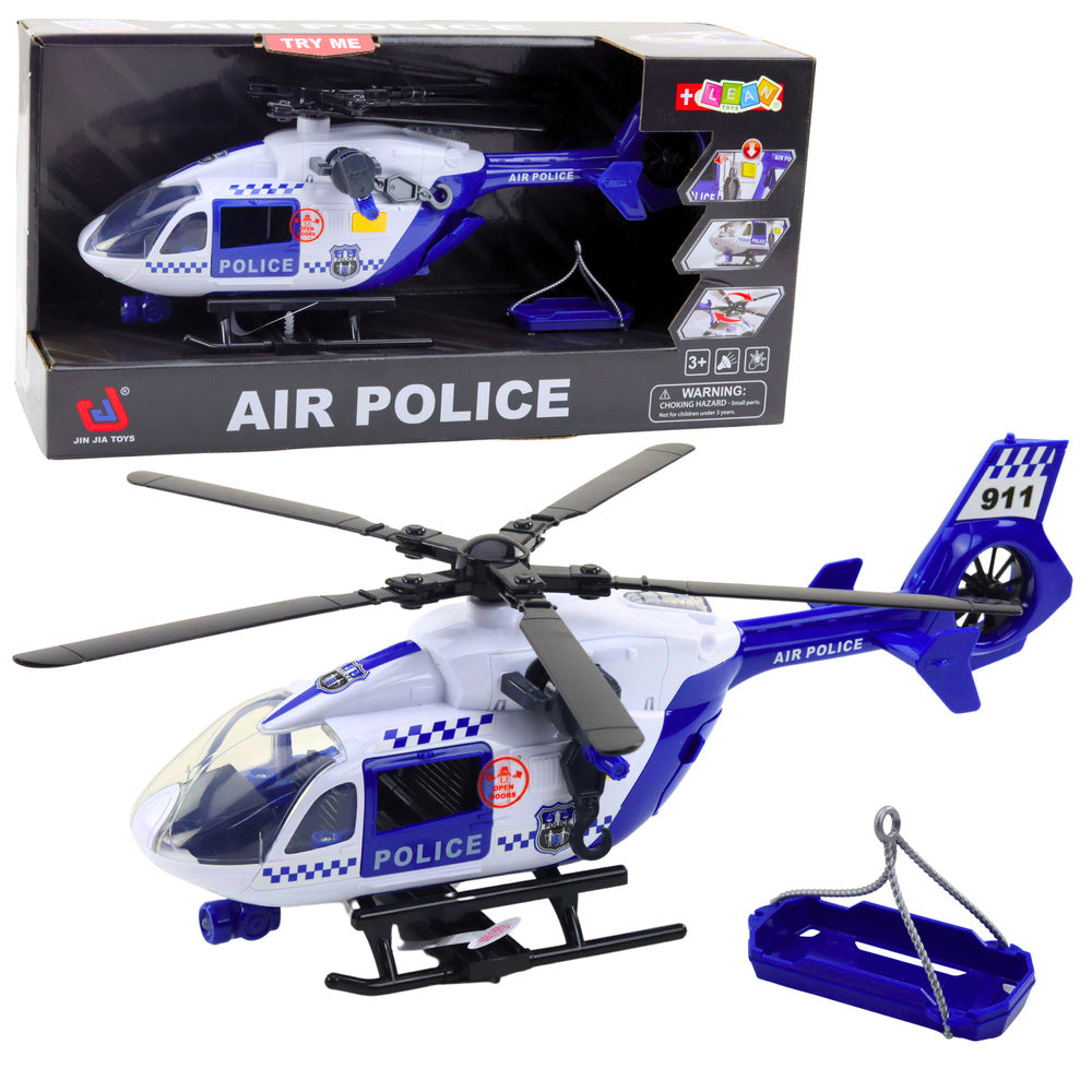 Policejní helikoptér s hákem a nosítky světla zvuky 1:12