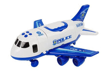 Policejní letadlo s autíčky 1:64 se světly a zvuky