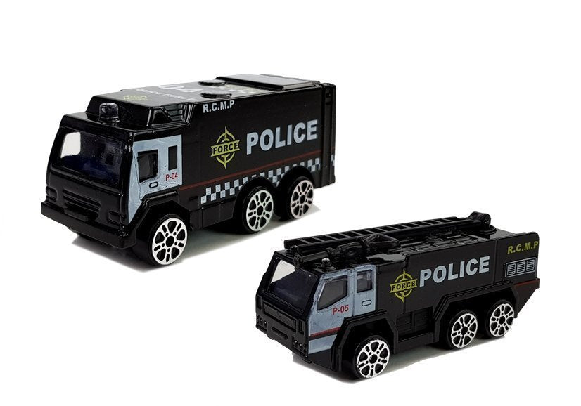 Policejní letadlo s autíčky 1:64 se světly a zvuky