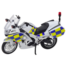 Policejní motocykl kovový – se světly a zvuky 1:12 | bílý