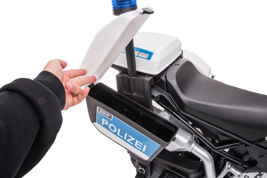 Policejní motorka na akumulátor JT5002B bílá