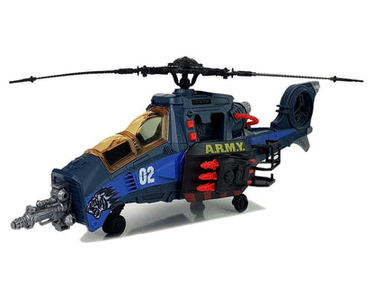 Policejní sada helikoptér auto loď se zvuky a světly