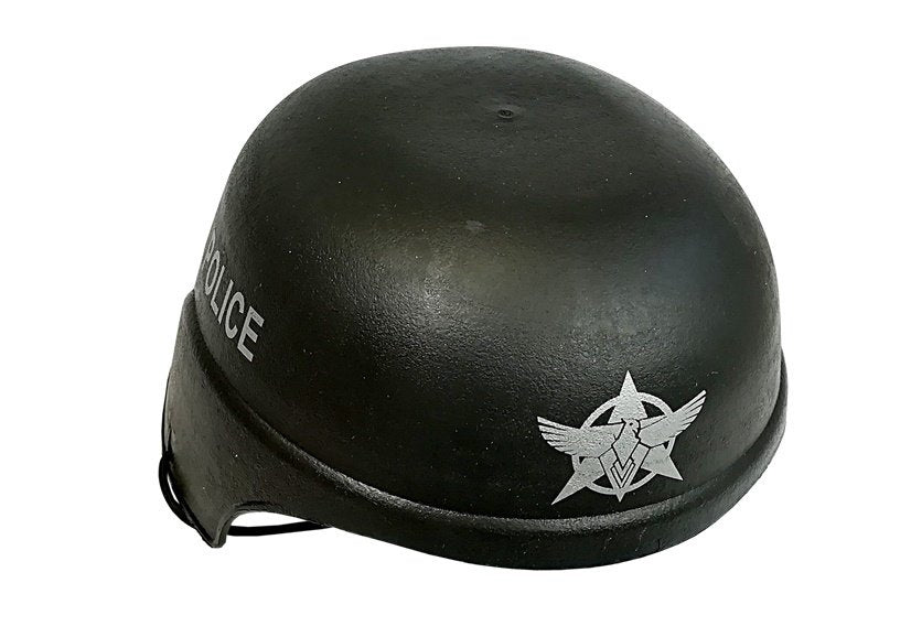 Policejní sada pistole na šipky helma pouta pouzdra