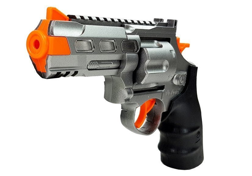 Policejní sada revolver 20cm s odznakem pouzdrem a píšťalkou