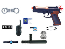 Policejní sada s pistolí – se zvukem a světlem | s pouty