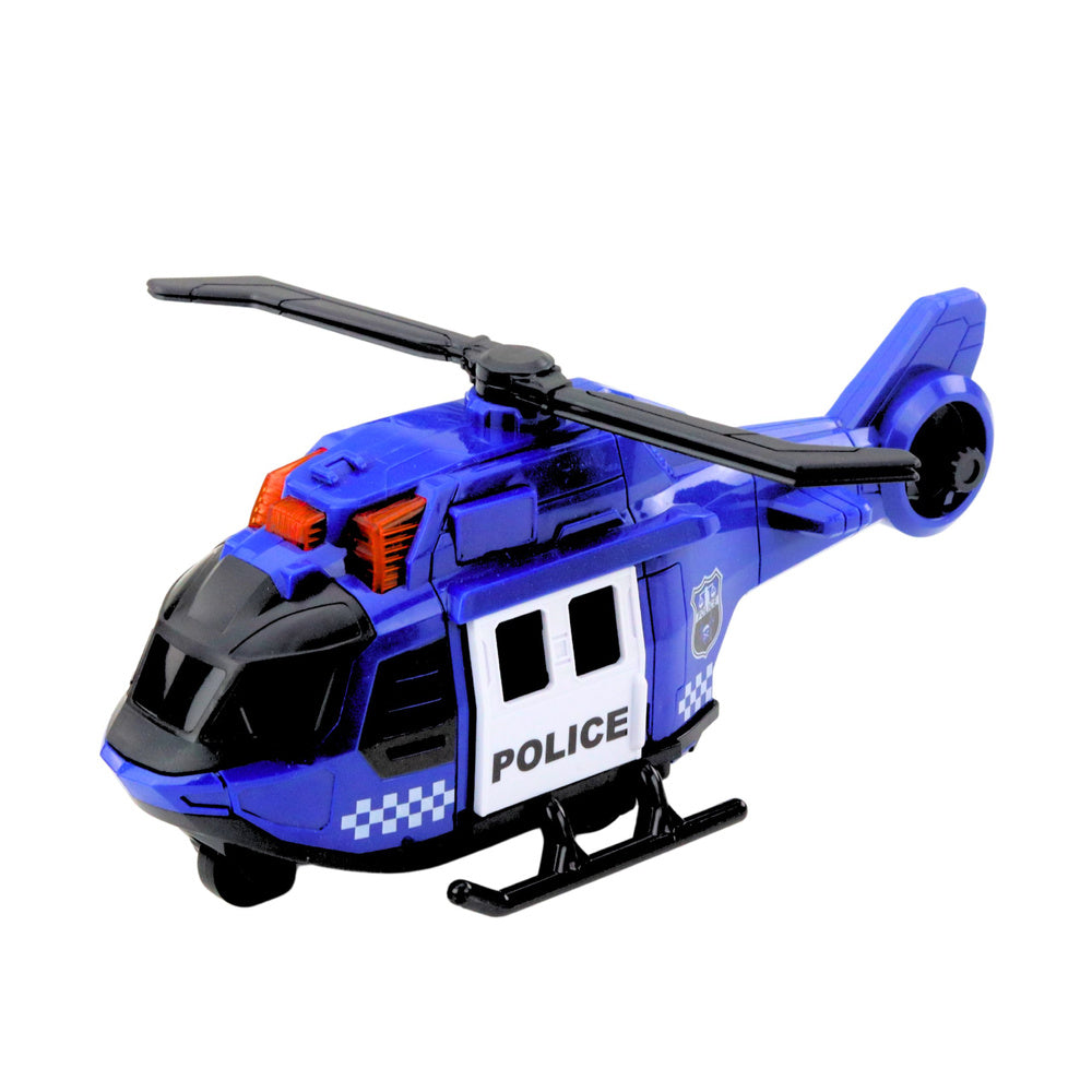 Policejní set s kamionem, helikoptérou a autem se světly a zvuky