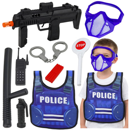 Policejní set s vestou, puškou a vysílačkou pro děti – 5 dílů