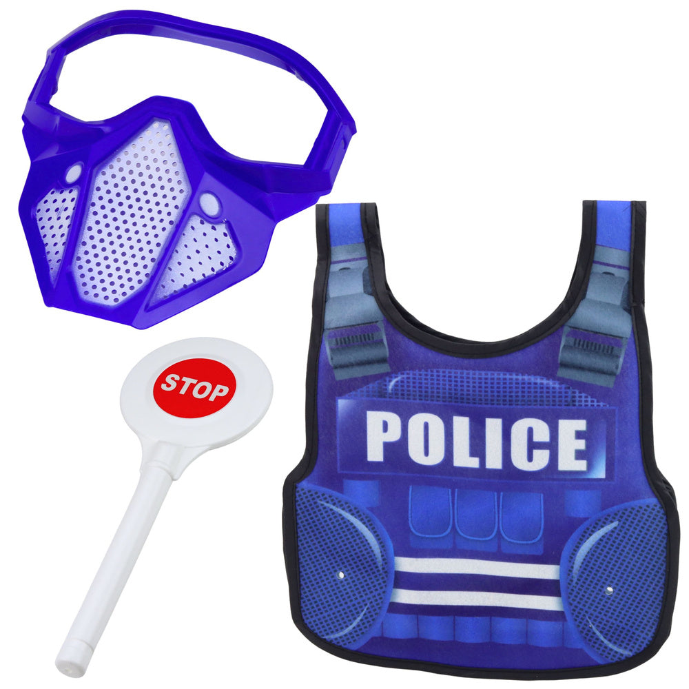 Policejní set s vestou, puškou a vysílačkou pro děti – 5 dílů