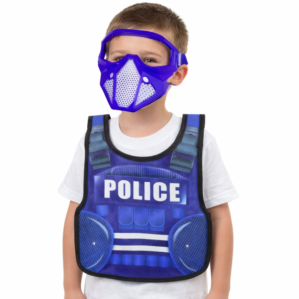 Policejní set s vestou, puškou a vysílačkou pro děti – 5 dílů