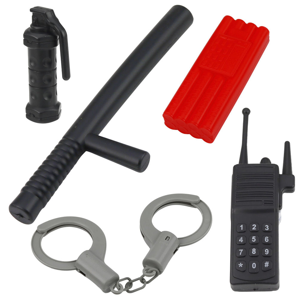 Policejní set s vestou, puškou a vysílačkou pro děti – 5 dílů