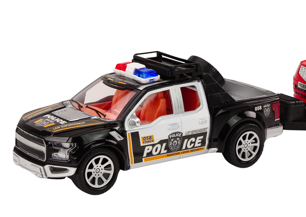 Policejní souprava pickup s návěsem – terénní auto