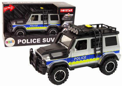 Policejní terénní auto 1:14 s třecím pohonem a zvuky