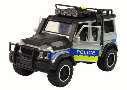 Policejní terénní auto 1:14 s třecím pohonem a zvuky