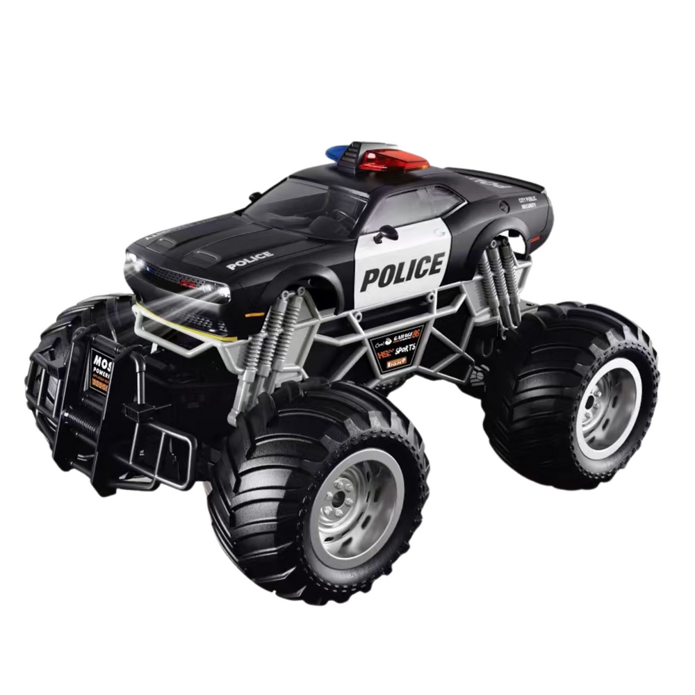 Policejní terénní auto na dálkové ovládání RC 1:16 světla dým