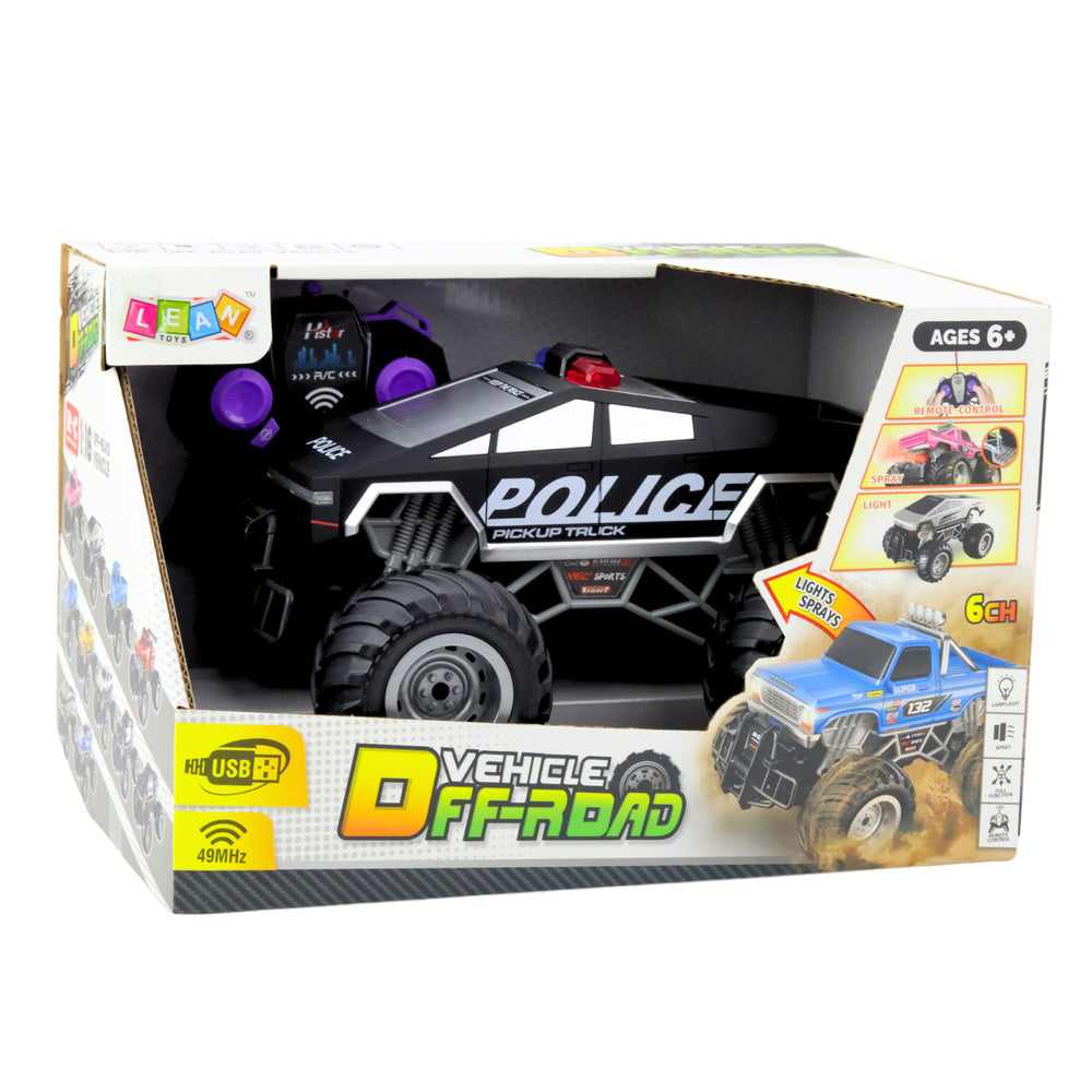 Policejní terénní auto na dálkové ovládání s LED světly 1:16