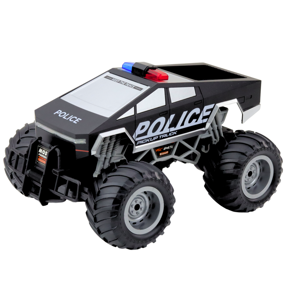Policejní terénní auto na dálkové ovládání s LED světly 1:16