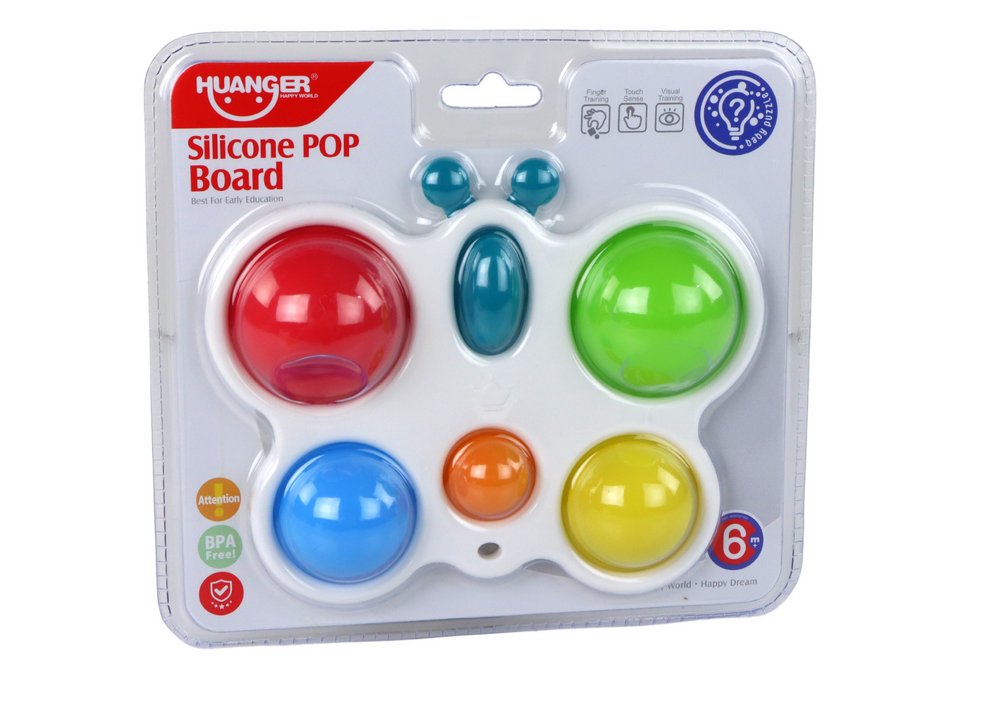 Pop It silikonová hračka barevný motýlek pro nejmenší
