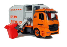 Popelářské auto DIY stavebnice se šroubovákem zvuky světly oranžové