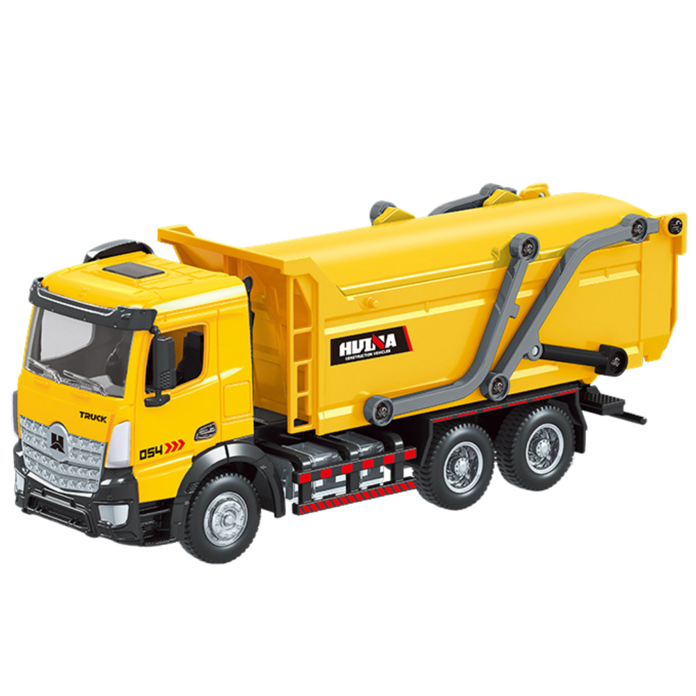 Popelářské auto kovové 1:50 – s pohyblivým kontejnerem | Huina