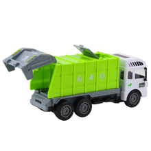 Popelářské auto RC na dálkové ovládání se světly zelené 1:24