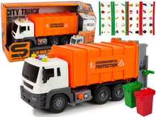Popelářské auto s třídičem odpadu – se zvuky 1:16 | oranžové