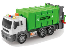 Popelářské auto s třídičem odpadu – se zvuky zelené 1:16