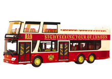 Poschoďový autobus kovový 1:42 s osvětlením červený