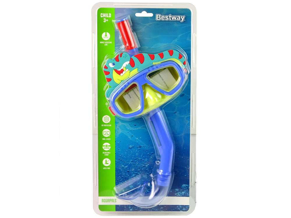 Potápěčská maska s šnorchlem pro děti krokodýl modrá – Bestway