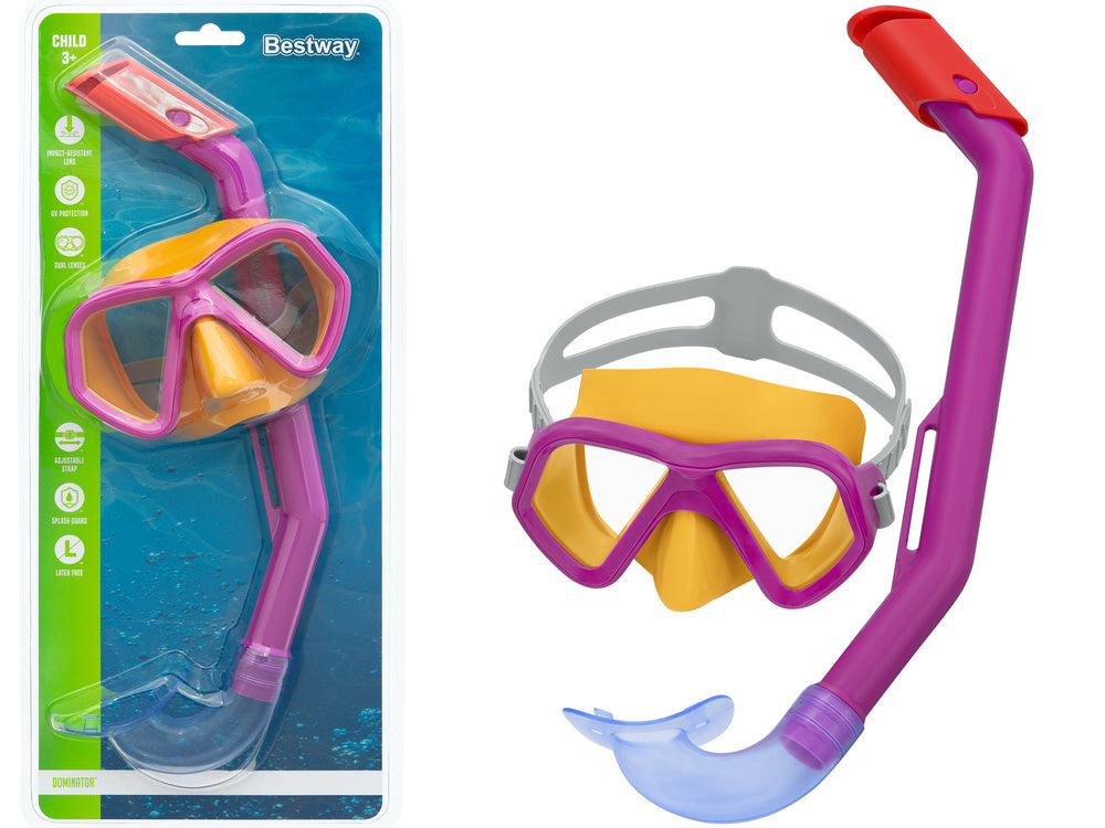 Potápěčská sada maska a šnorchl pro děti 3 6 let růžová – Bestway