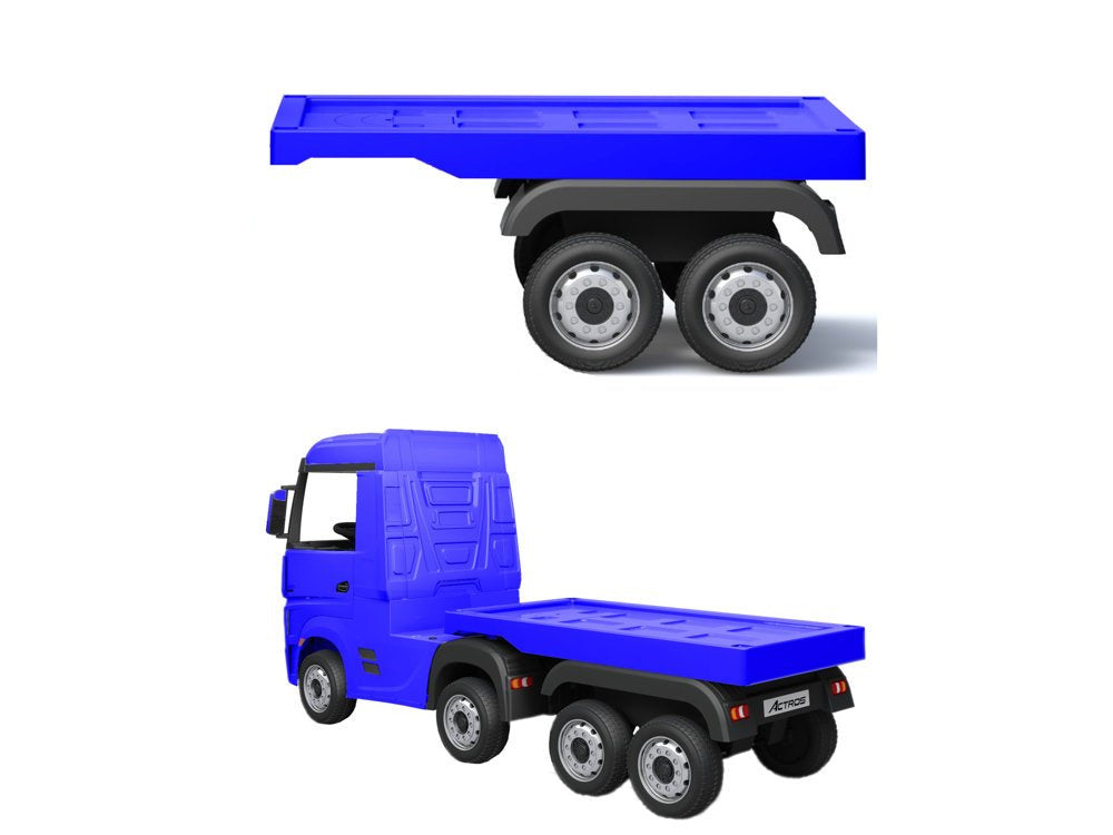 Přívěs k elektrickému autu Mercedes Scania Actros modrý