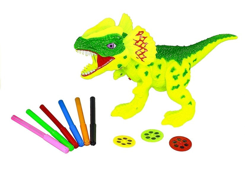 Projektor na kreslení dinosaurus 2v1 s fixy a vzory