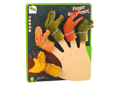 Prstové loutky dinosauři – 5 kusů barevné gumové