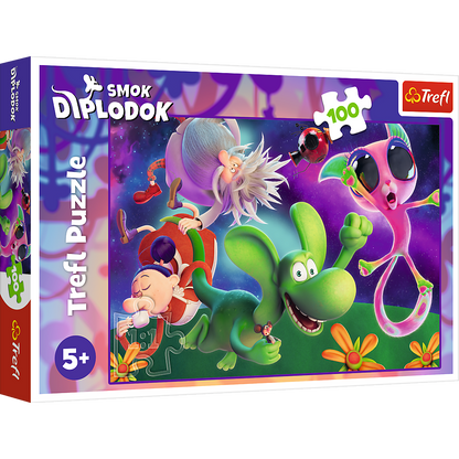Puzzle 100 dílků Drak Diplodok a přátelé – Human Film