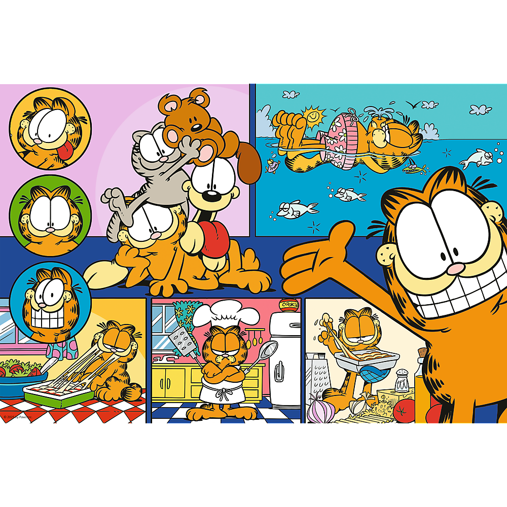 Puzzle 100 dílků Líný Garfield – dětské puzzle | Trefl