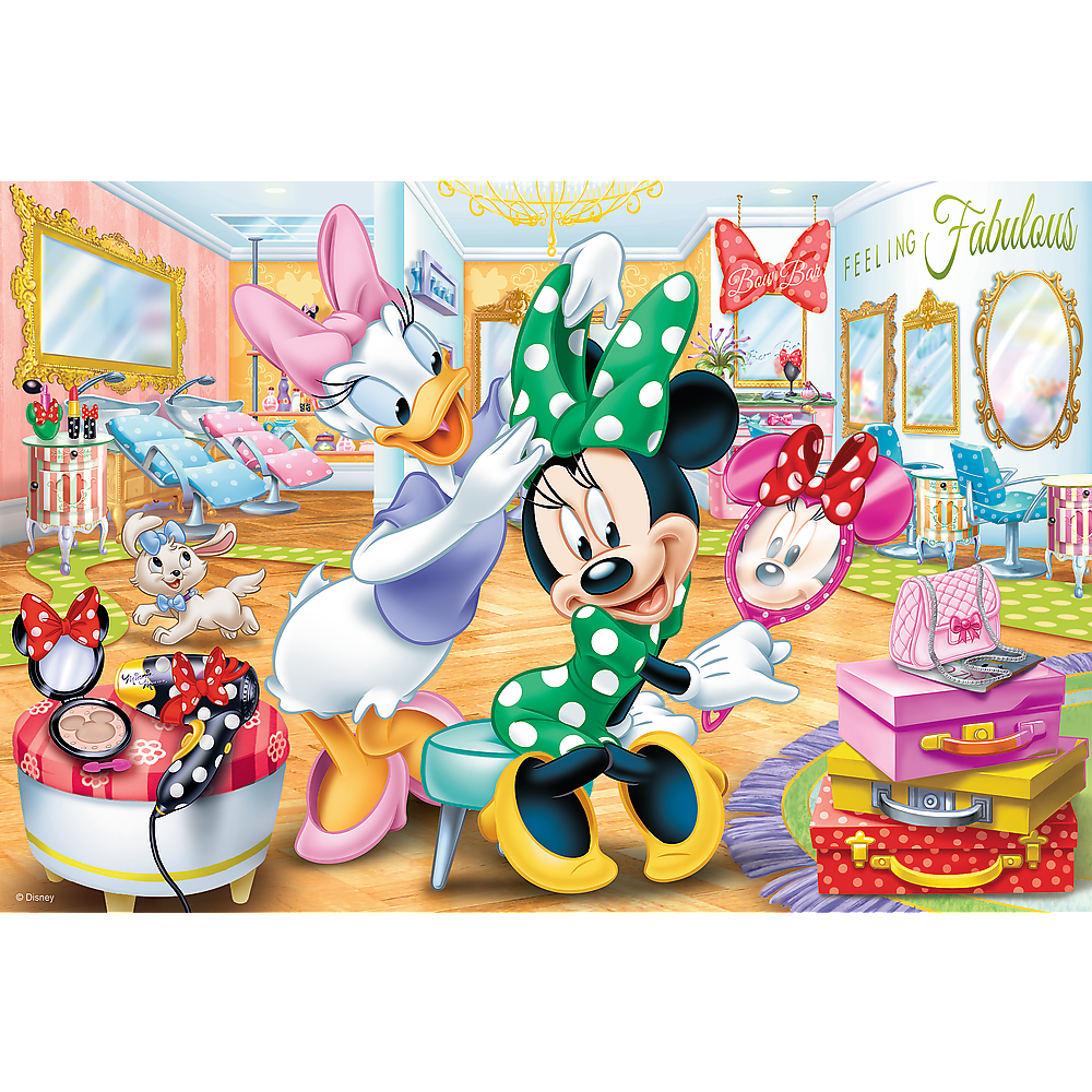 Puzzle 100 dílků Minnie v kosmetickém salonu – Disney Minnie