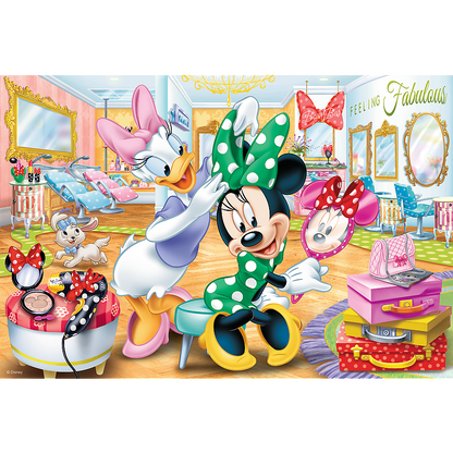 Puzzle 100 dílků Minnie v kosmetickém salonu – Disney Minnie