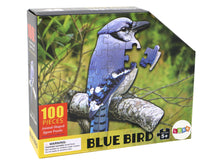 Puzzle 100 dílků modrý pták na větvi – dětské puzzle
